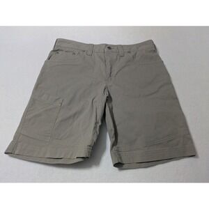 Ll Bean Mens Khaki Shorts 33 Canvas Thick 9" Inseam Hiking Outdoors